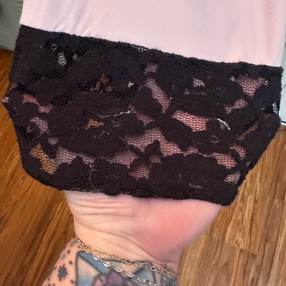 Torrid Black Pink Lace Polka Dot Retro Swing Dress Size 16 - Picture 10 of 12